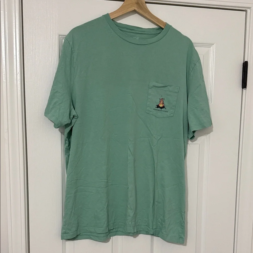 Vineyard Vines Mint Green Camping Graphic Tee - Picture 3 of 5